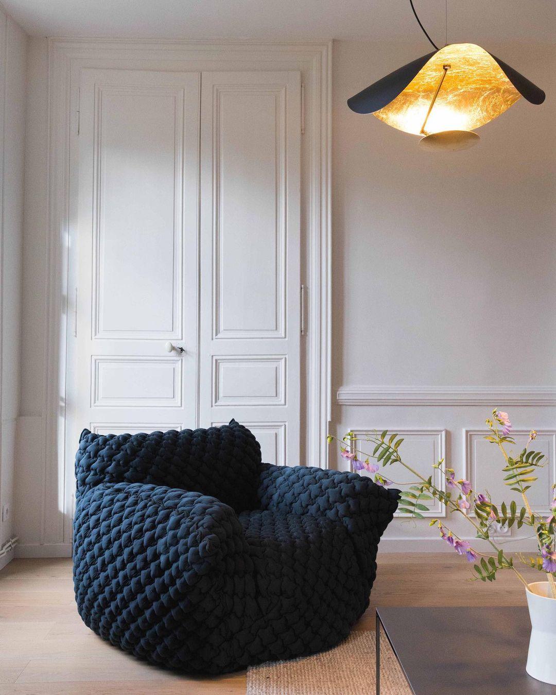 Aurisina Pendant Lamp Black Gold Curved Shade