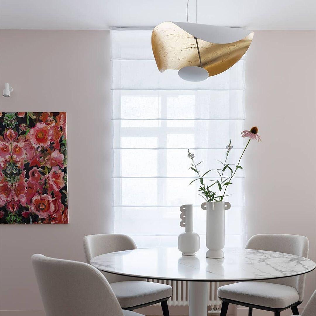 Aurisina Pendant Lamp Black Gold Curved Shade