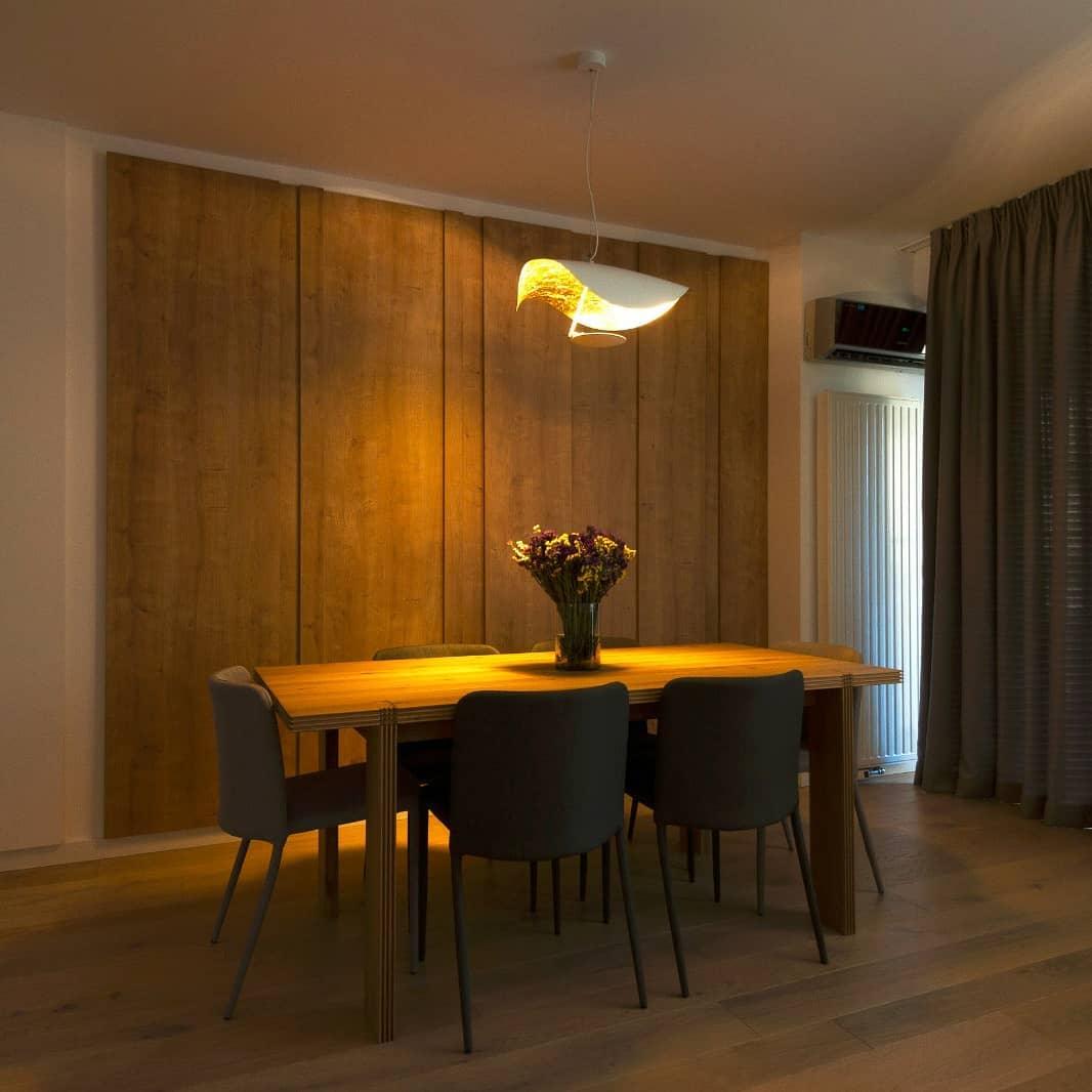Aurisina Pendant Lamp Black Gold Curved Shade