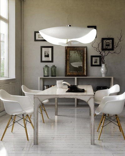 Aurisina Pendant Lamp Black Gold Curved Shade