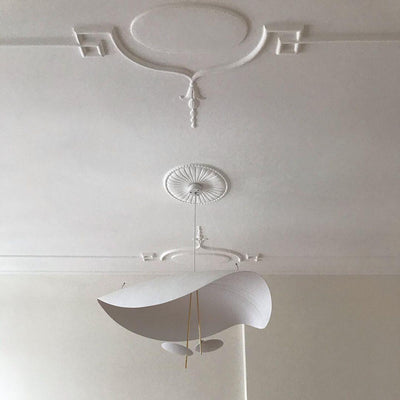 Aurisina Pendant Lamp Black Gold Curved Shade