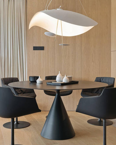 Aurisina Pendant Lamp Black Gold Curved Shade