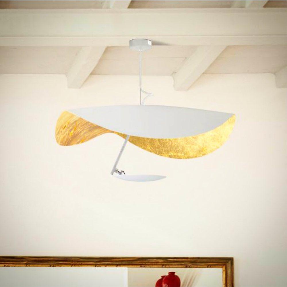 Aurisina Pendant Lamp Black Gold Curved Shade