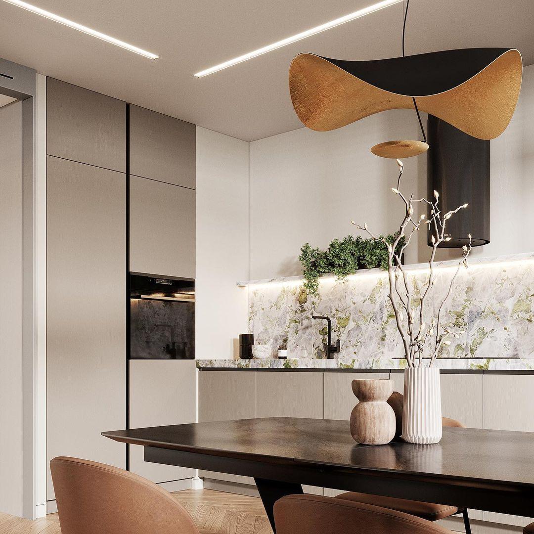 Aurisina Pendant Lamp Black Gold Curved Shade