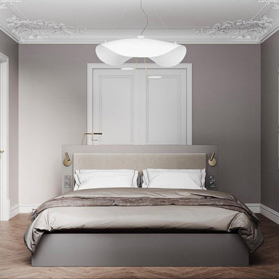 Aurisina Pendant Lamp Black Gold Curved Shade