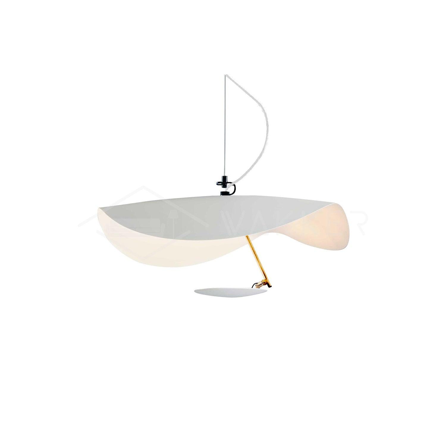 Aurisina Pendant Lamp Black Gold Curved Shade