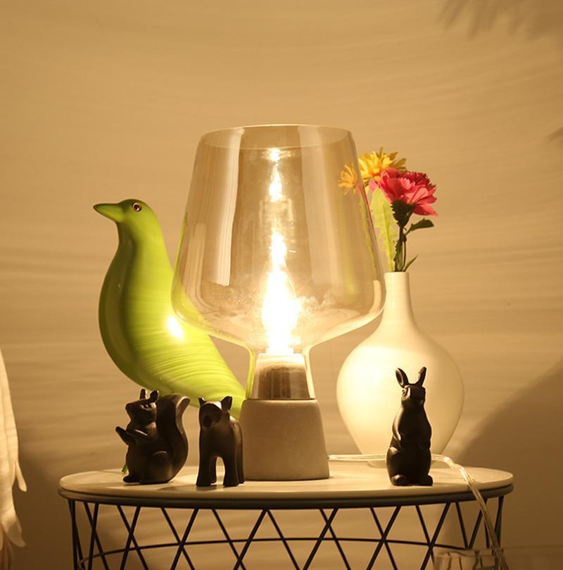 Elairella Minimalist Cement Table Lamp