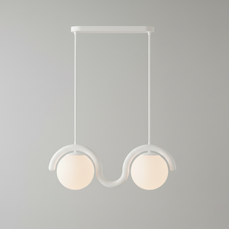 Aria Modern Metal Glass Linear Chandelier