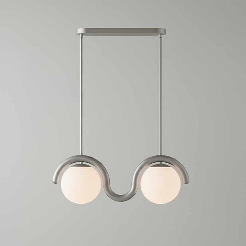 Aria Modern Metal Glass Linear Chandelier