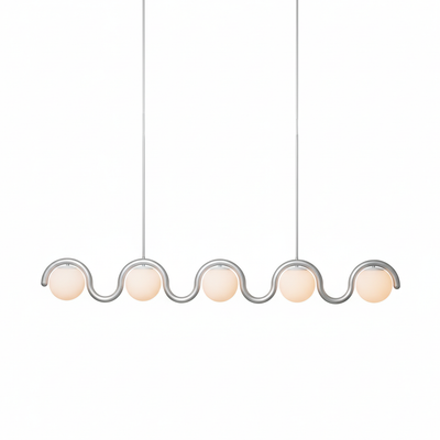 Aria Modern Metal Glass Linear Chandelier