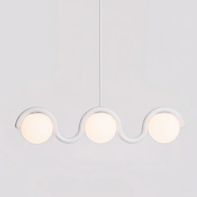 Aria Modern Metal Glass Linear Chandelier