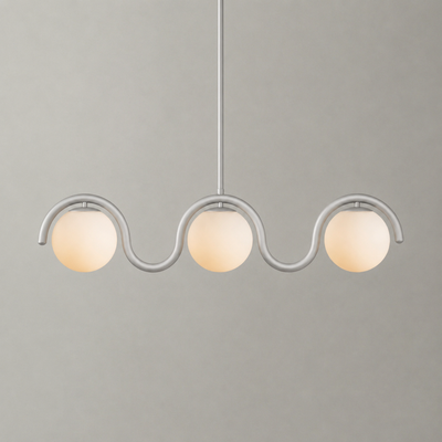 Ashcombe Opal Glass Linear Chandelier