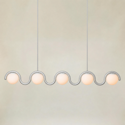 Ashcombe Opal Glass Linear Chandelier