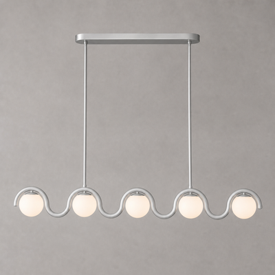 Ashcombe Opal Glass Linear Chandelier