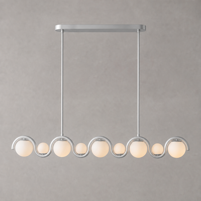 Ashcombe Opal Glass Linear Chandelier