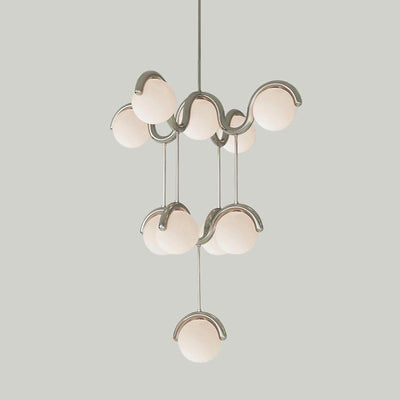 Eurvinen Creativity Elegance Art Brass Glass Chandelier - Neutral Decor