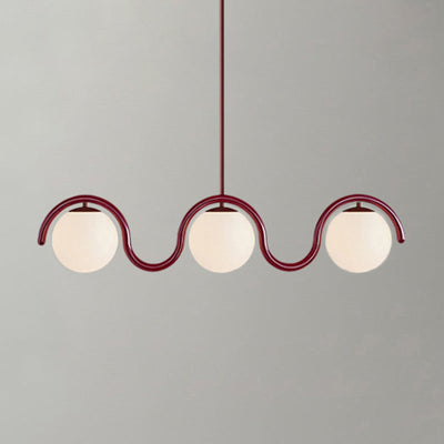 Ashcombe Opal Glass Linear Chandelier