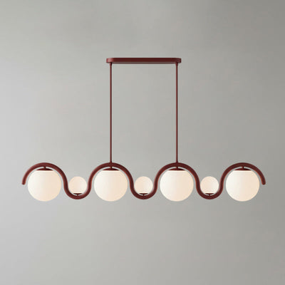 Ashcombe Opal Glass Linear Chandelier