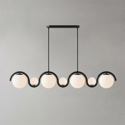 Ashcombe Opal Glass Linear Chandelier