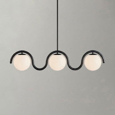 Ashcombe Opal Glass Linear Chandelier