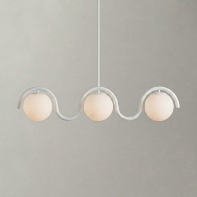 Ashcombe Opal Glass Linear Chandelier