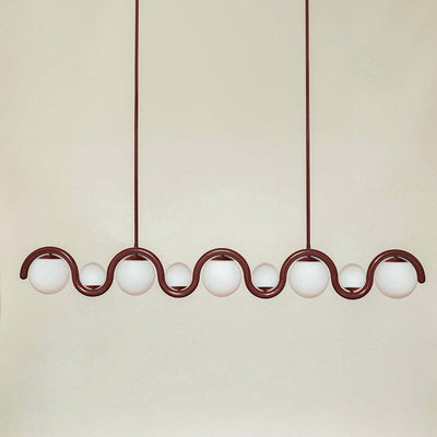 Ashcombe Opal Glass Linear Chandelier