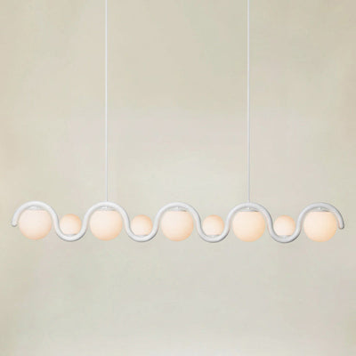 Ashcombe Opal Glass Linear Chandelier