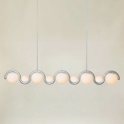 Ashcombe Opal Glass Linear Chandelier