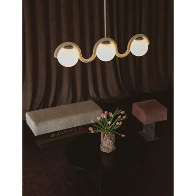Citheis Individual Creativity Linear Glass Chandelier - Neutral Decor