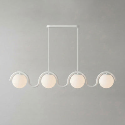 Ashcombe Opal Glass Linear Chandelier