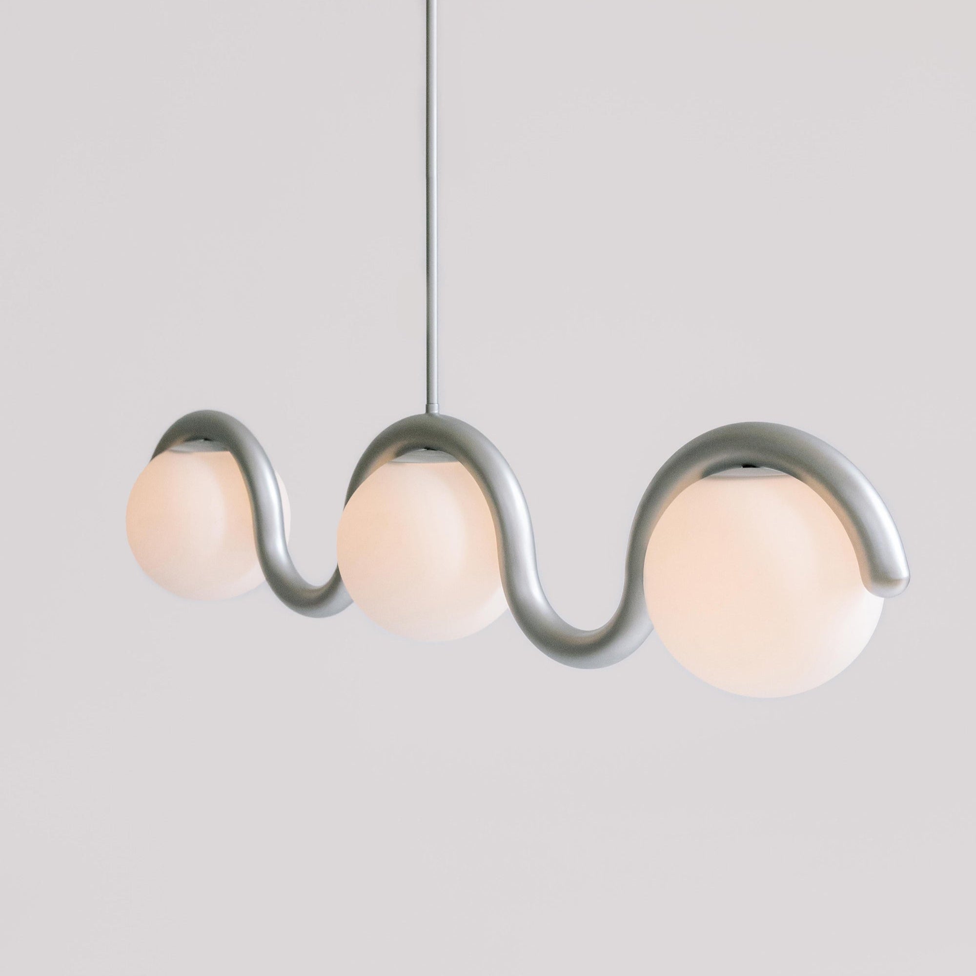 Aria Modern Metal Glass Linear Chandelier