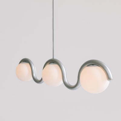 Citheis Individual Creativity Linear Glass Chandelier - Neutral Decor