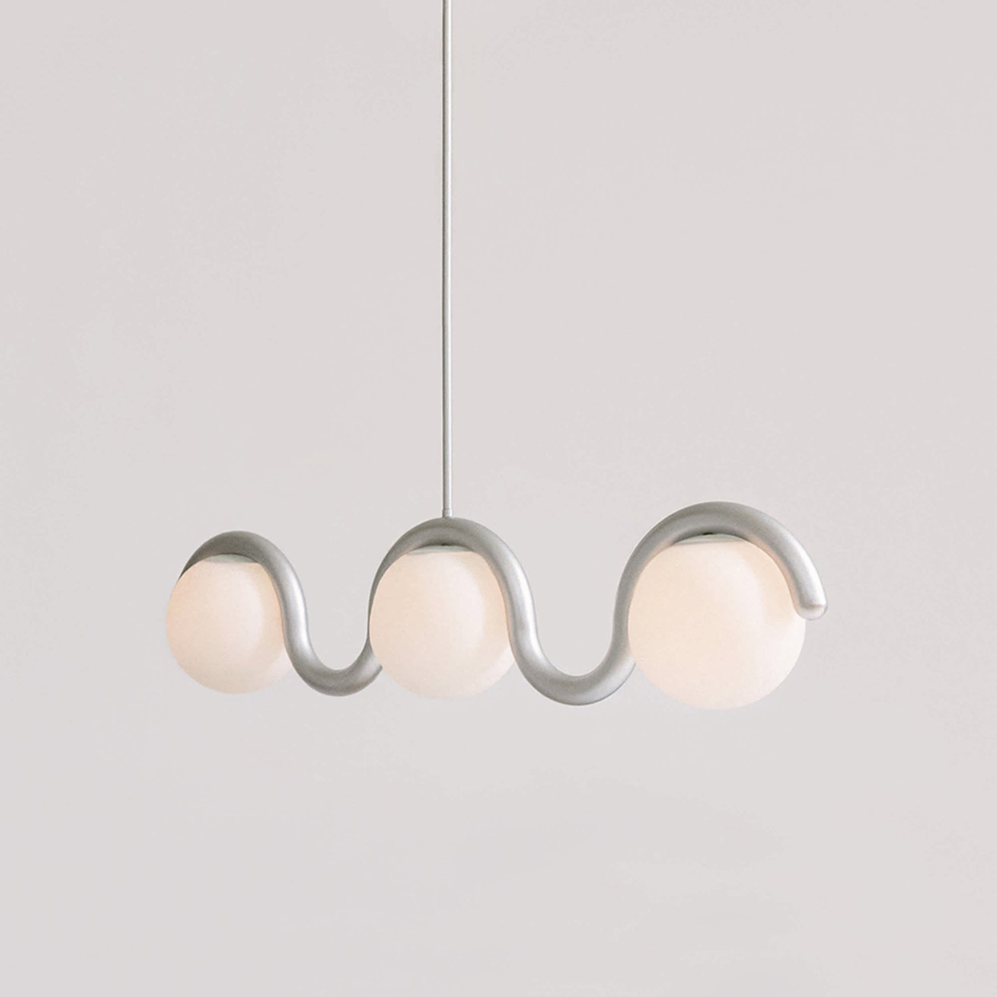 Aria Modern Metal Glass Linear Chandelier