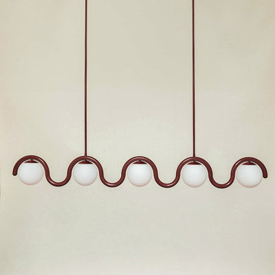 Ashcombe Opal Glass Linear Chandelier