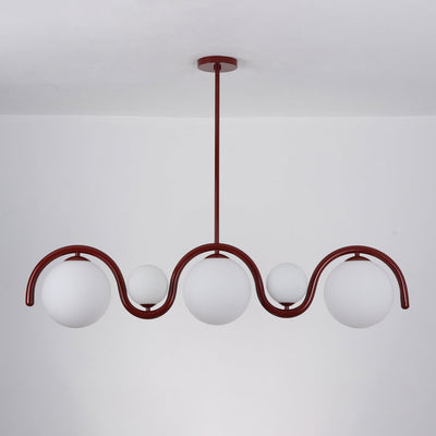 Ashcombe Opal Glass Linear Chandelier
