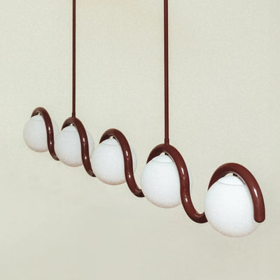 Citheis Individual Creativity Linear Glass Chandelier - Neutral Decor