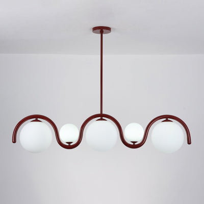Ashcombe Opal Glass Linear Chandelier