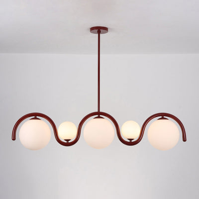 Ashcombe Opal Glass Linear Chandelier
