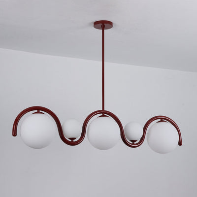 Ashcombe Opal Glass Linear Chandelier