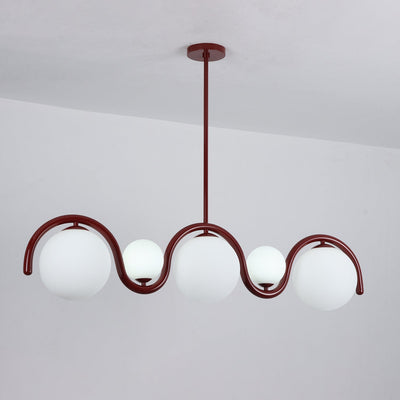 Ashcombe Opal Glass Linear Chandelier