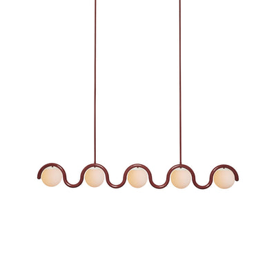 Citheis Individual Creativity Linear Glass Chandelier - Neutral Decor