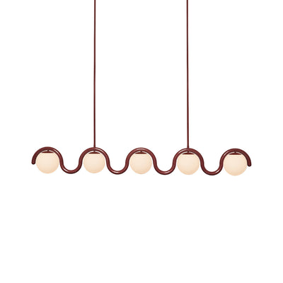 Ashcombe Opal Glass Linear Chandelier