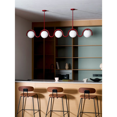 Ashcombe Opal Glass Linear Chandelier