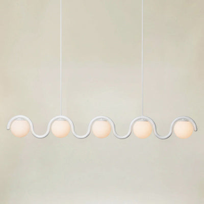 Ashcombe Opal Glass Linear Chandelier