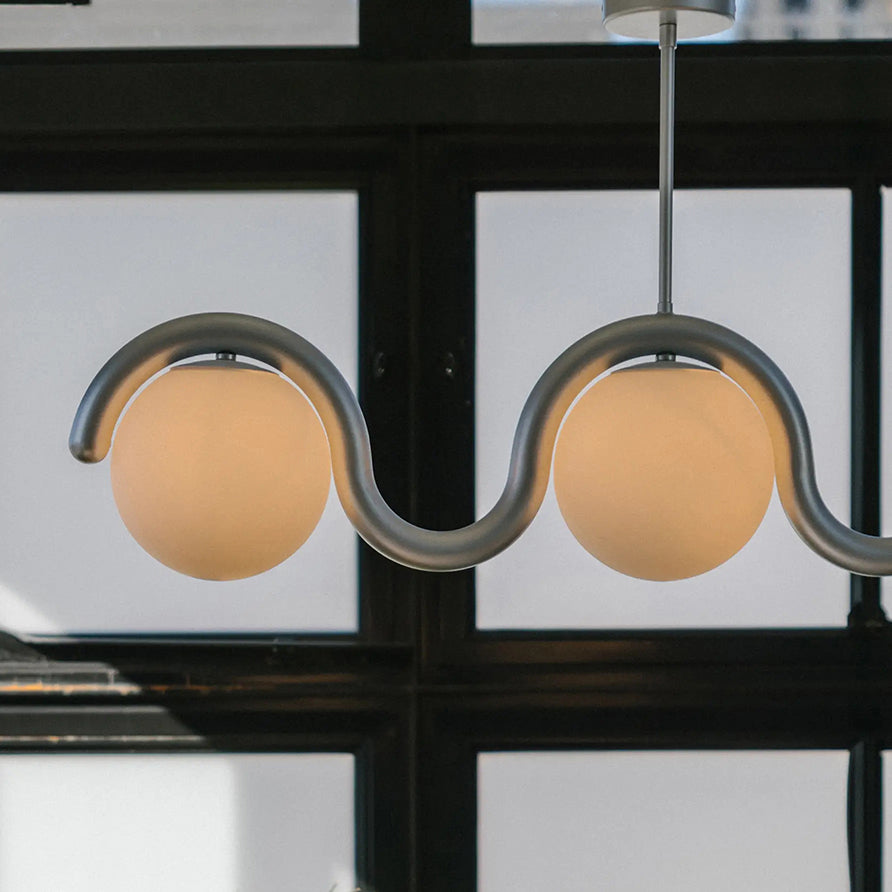 Citheis Individual Creativity Linear Glass Chandelier - Neutral Decor