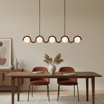 Ashcombe Opal Glass Linear Chandelier