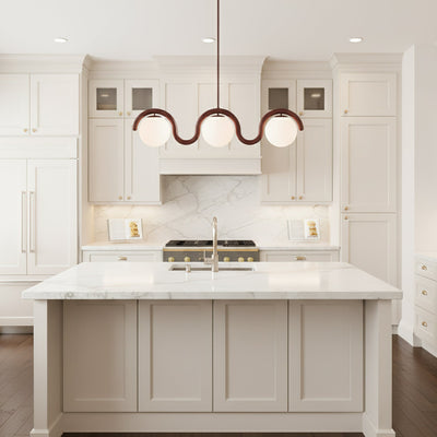 Ashcombe Opal Glass Linear Chandelier