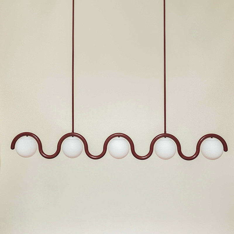 Citheis Individual Creativity Linear Glass Chandelier - Neutral Decor