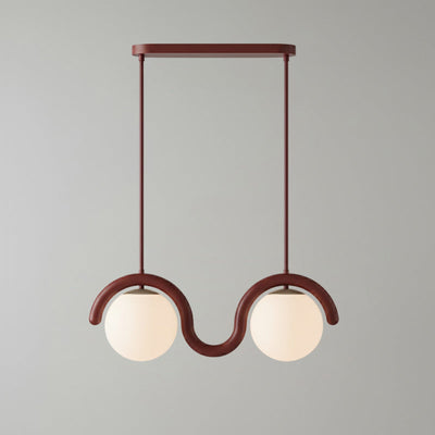 Ashcombe Opal Glass Linear Chandelier