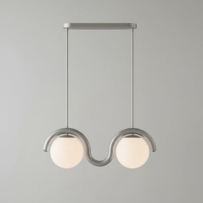 Ashcombe Opal Glass Linear Chandelier